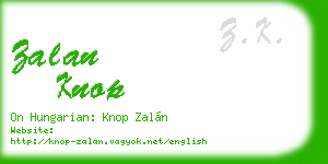 zalan knop business card